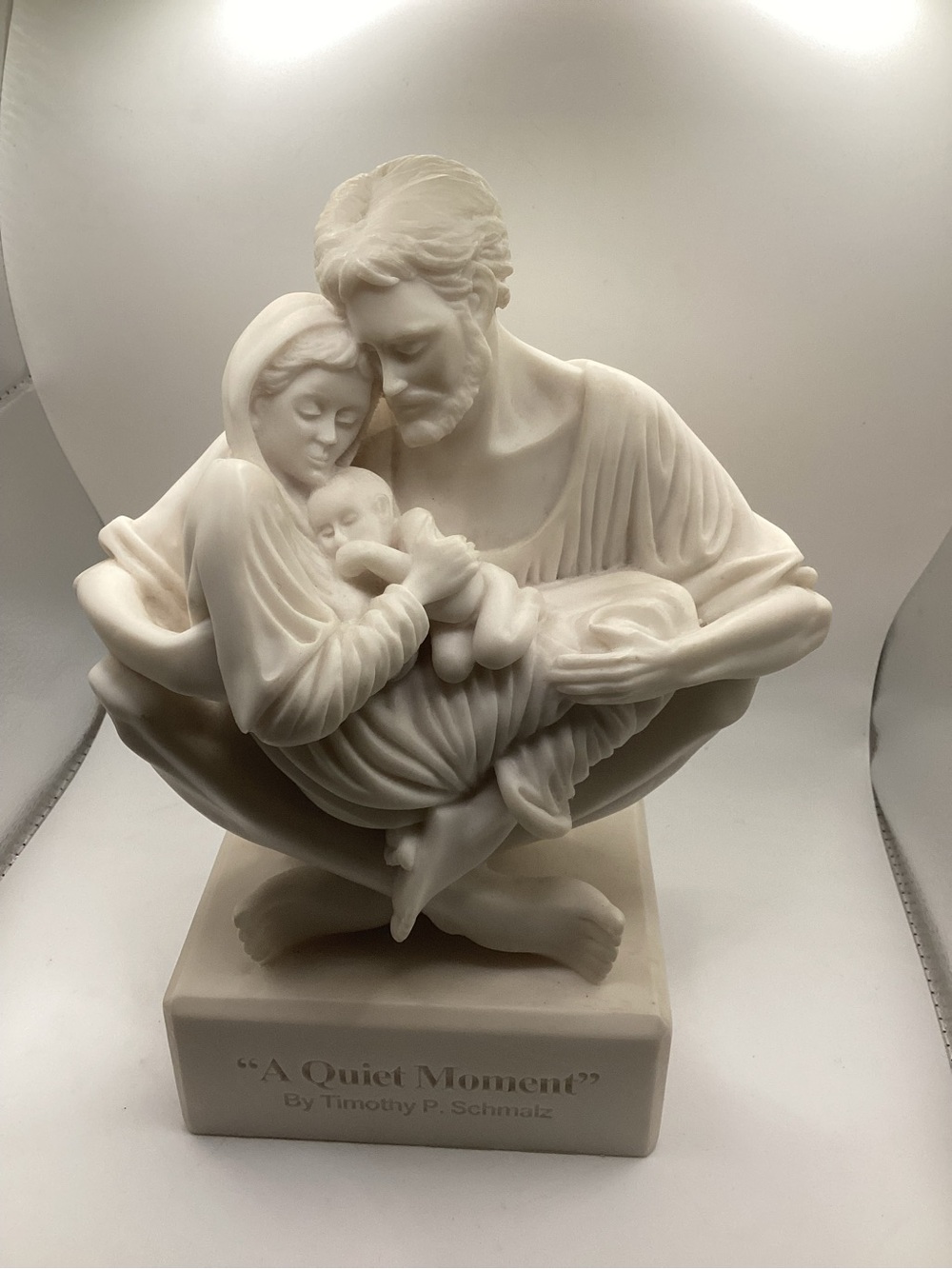 "A Quiet Moment" White Resin Family Sculpture - by Timothy P. Schmatz